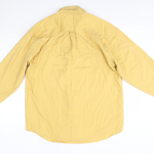 Northwood Mens Yellow  Polyester  Button-Up Size M Collared