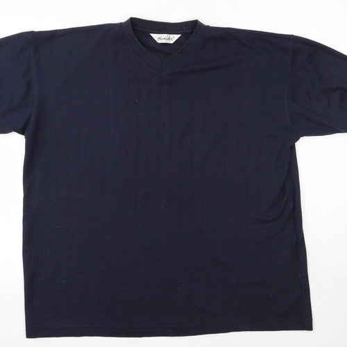 Berkertex Mens Blue  Cotton  T-Shirt Size M V-Neck