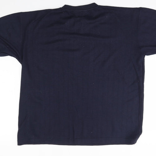 Berkertex Mens Blue  Cotton  T-Shirt Size M V-Neck