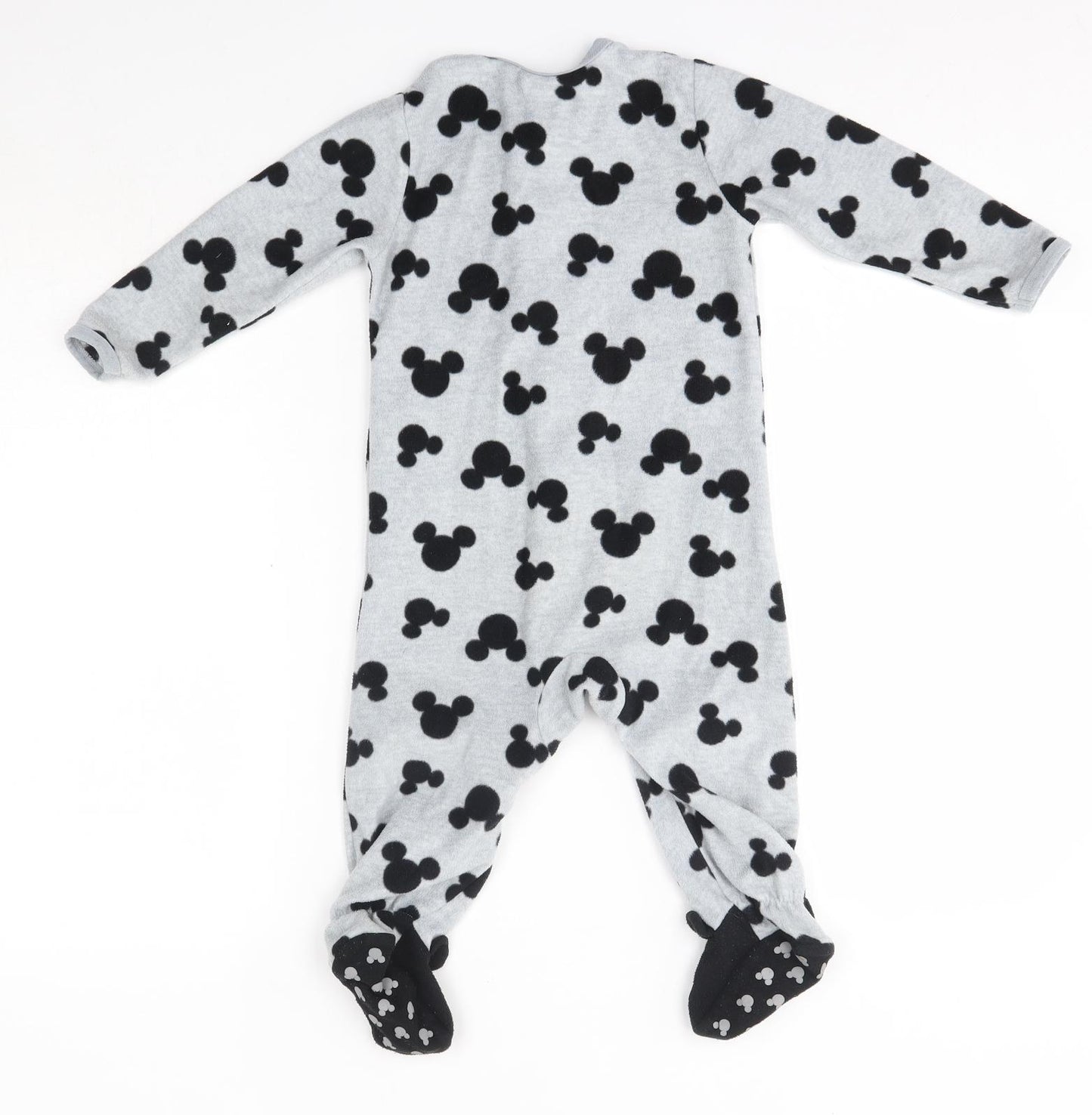 Primark Baby Grey Solid Polyester  One Piece Size 18-24 Months   - Mickey Mouse