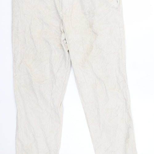 Mason Mens Ivory  Cotton Trousers  Size 34 in L28 in Regular