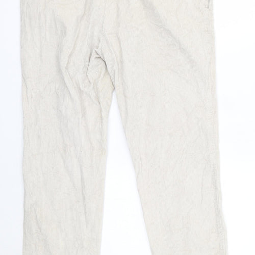 Mason Mens Ivory  Cotton Trousers  Size 34 in L28 in Regular