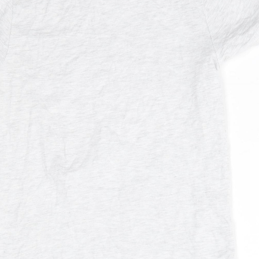F&F Boys Grey  Cotton Basic T-Shirt Size 7-8 Years Round Neck