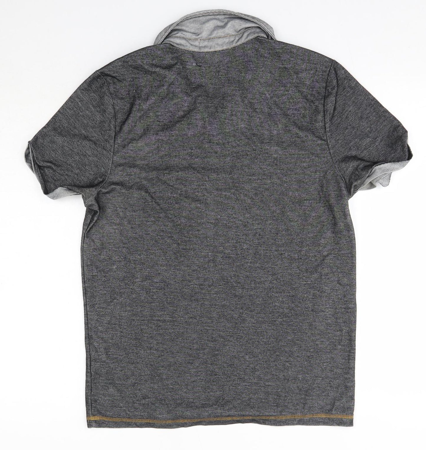 Topman Mens Grey  Polyester  Polo Size M Collared