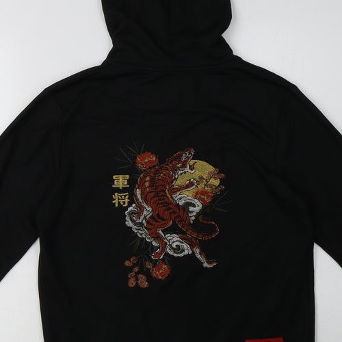 DFND Mens Black  Polyester Full Zip Hoodie Size S   - Tiger