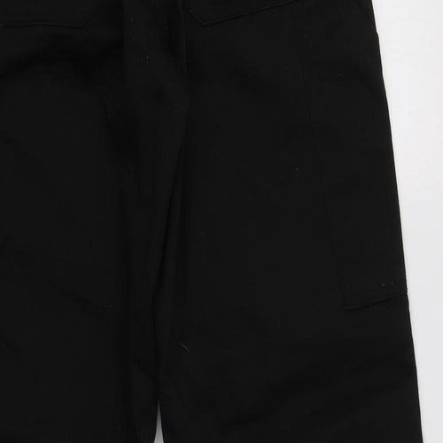 Panoply Mens Black  Polyester Cargo Trousers Size S L34 in Regular Button - Work Wear