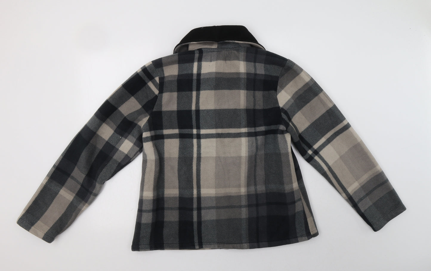 Effeti Moda Womens Grey Check  Biker Jacket Size XL  Zip