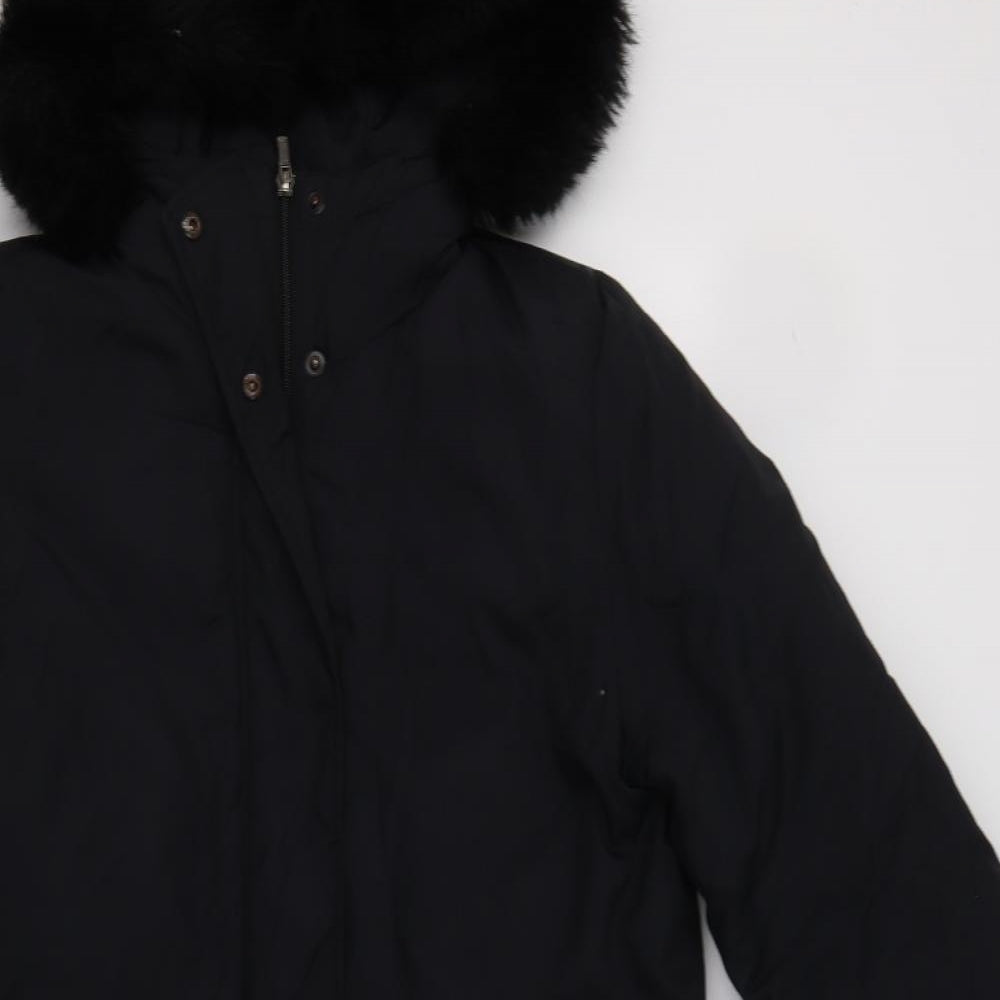 Lauren Ralph Lauren Womens Black   Parka Coat Size M  Zip