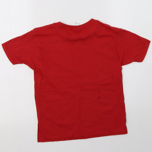 Fruit of the Loom Womens Red  Cotton Basic T-Shirt Size XS Crew Neck - manchester Pride