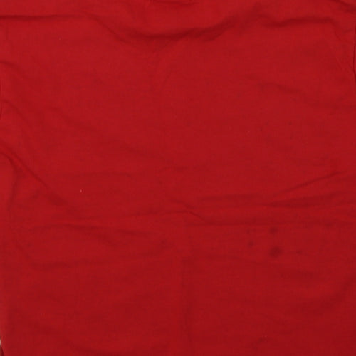 Fruit of the Loom Womens Red  Cotton Basic T-Shirt Size XS Crew Neck - manchester Pride