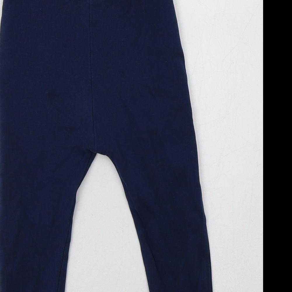 M&S Baby Blue  Cotton Jogger Trousers Size 18-24 Months  Drawstring