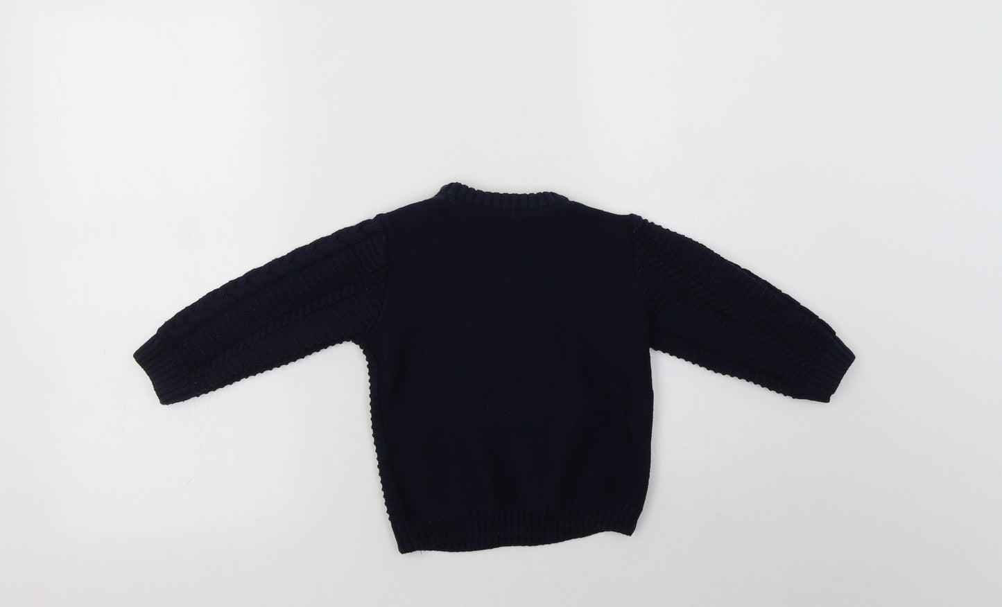 NEXT Baby Blue  Cotton Pullover Jumper Size 18-24 Months  Button