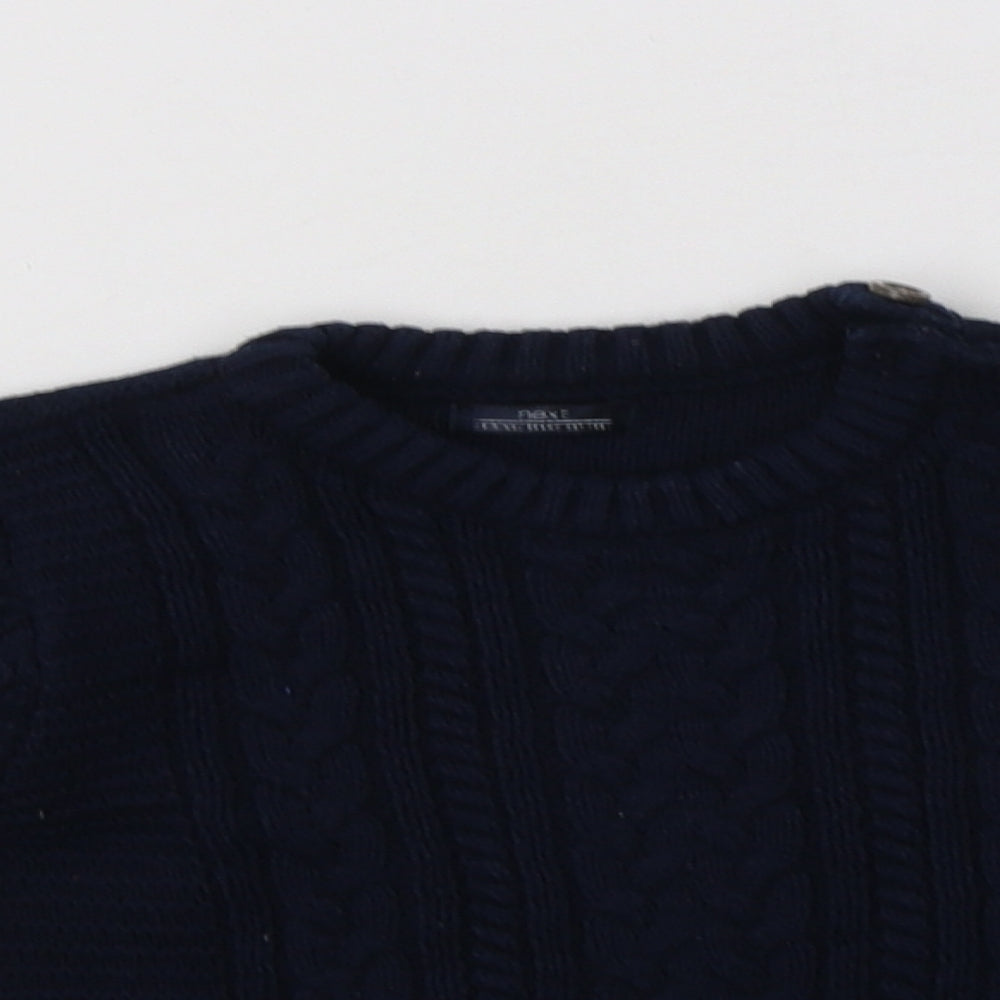 NEXT Baby Blue  Cotton Pullover Jumper Size 18-24 Months  Button