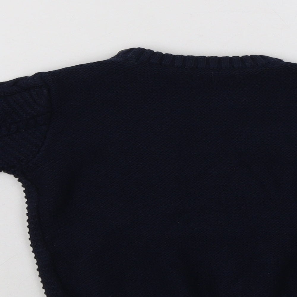NEXT Baby Blue  Cotton Pullover Jumper Size 18-24 Months  Button
