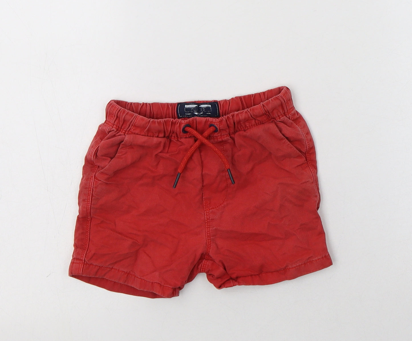NEXT Baby Red  Cotton Jogger Trousers Size 18-24 Months  Drawstring