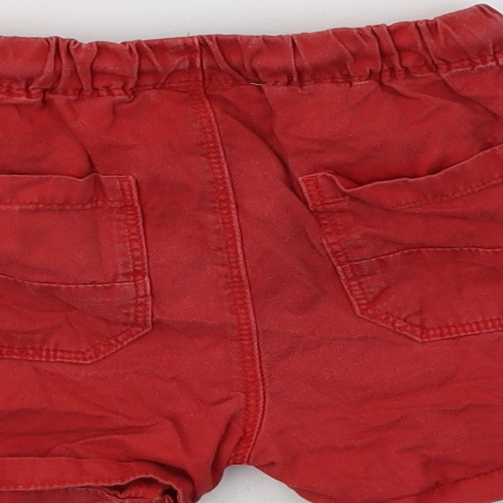 NEXT Baby Red  Cotton Jogger Trousers Size 18-24 Months  Drawstring