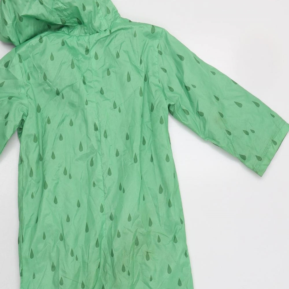 M&S Baby Green Geometric   Snowsuit Size 18-24 Months   Zip - Frog