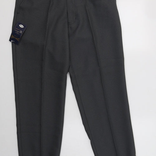 Carabou Mens Grey  Polyester Dress Pants Trousers Size 36 L27 in Regular Button