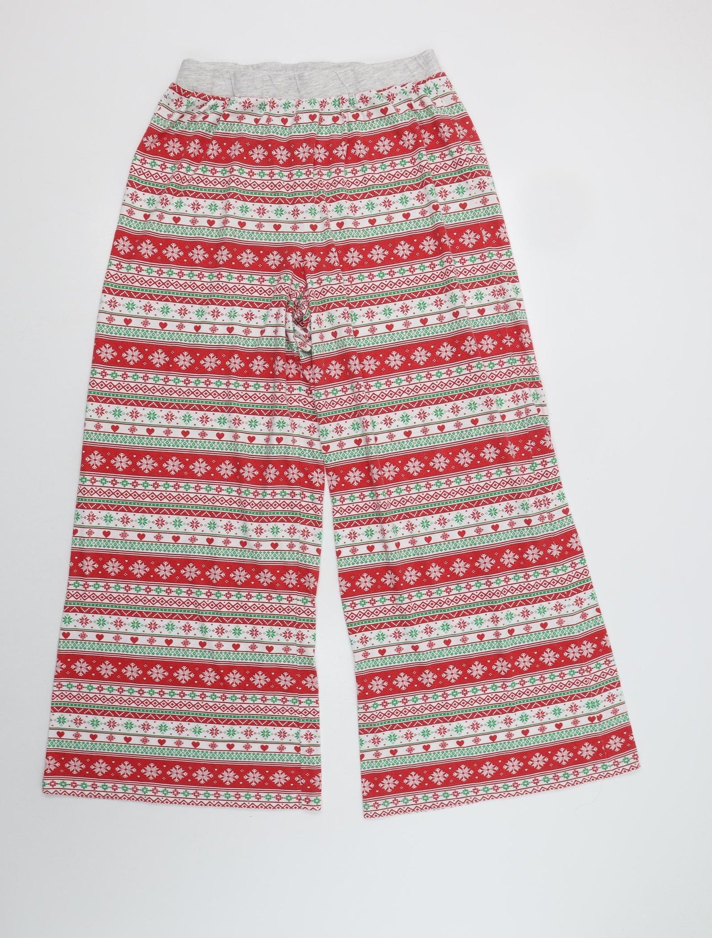 JD Williams Womens Red Fair Isle Polyester  Pyjama Pants Size 18