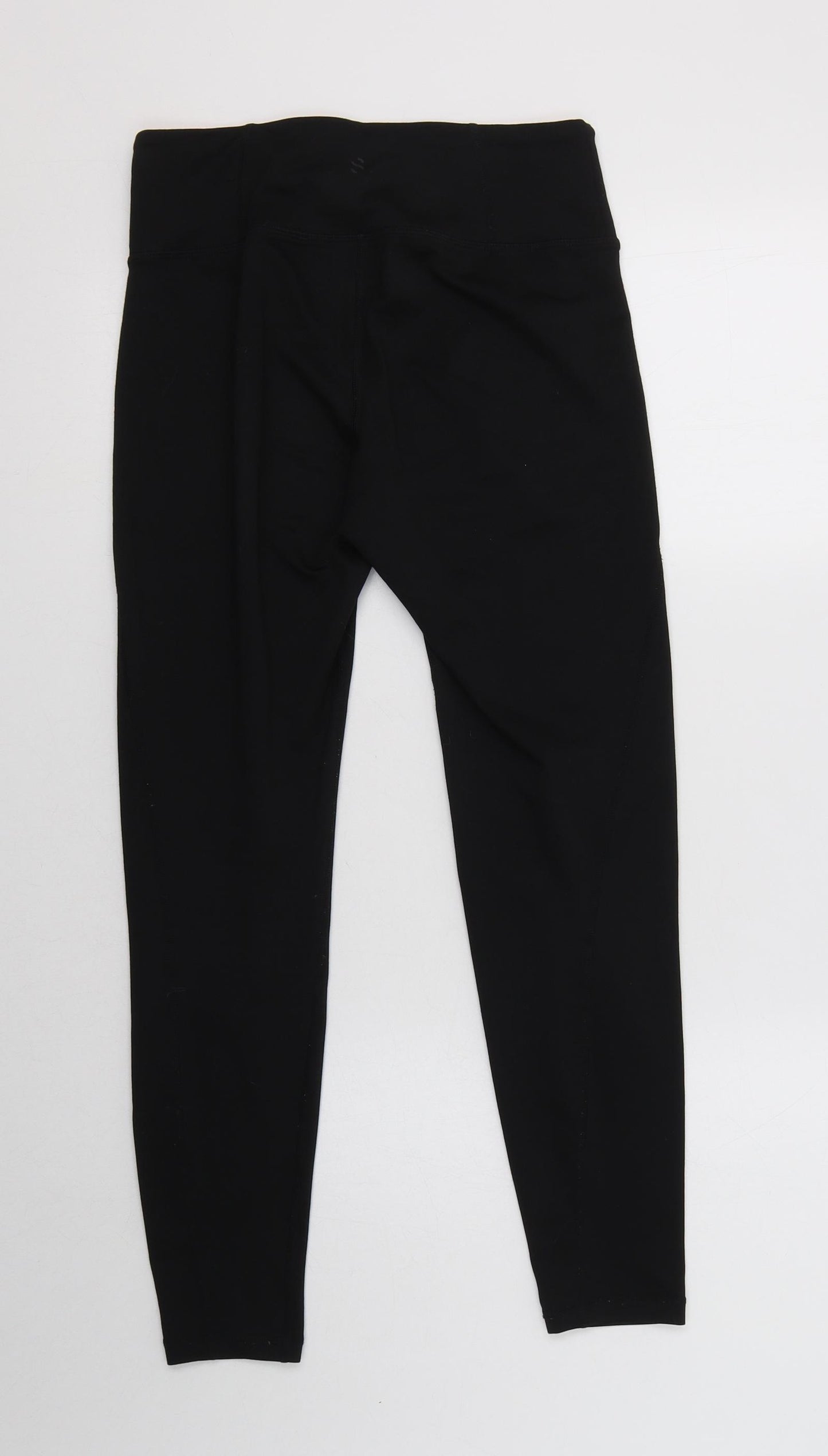 H&M Womens Black  Polyester Compression Leggings Size S L27 in Regular