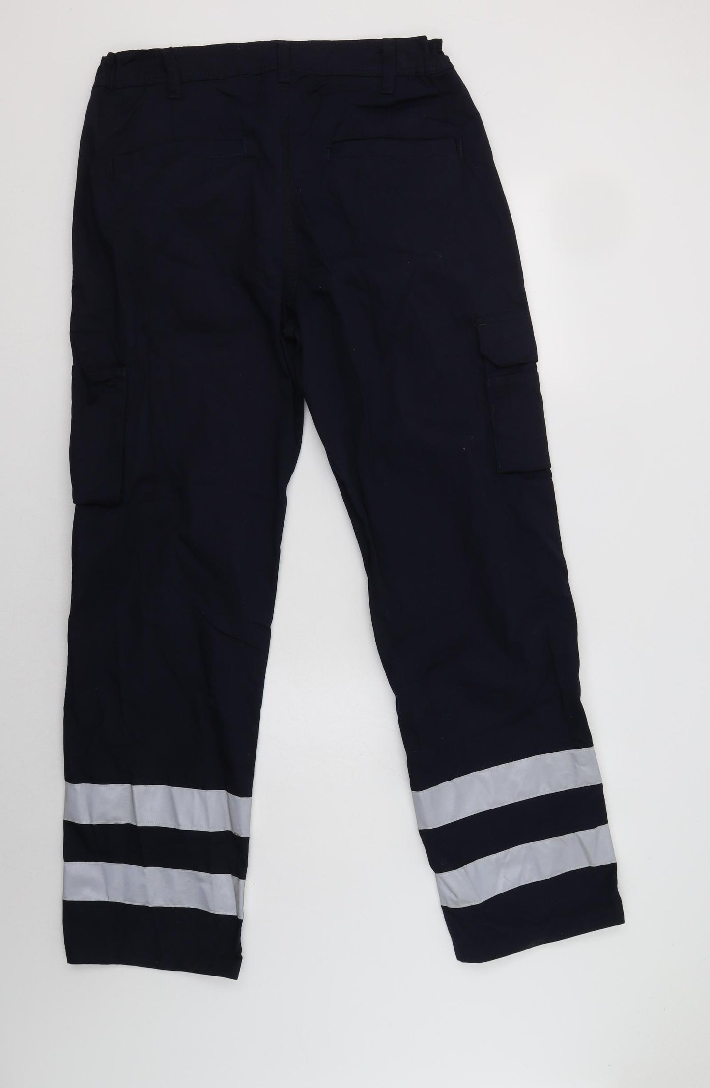Orn Mens Blue  Polyester Cargo Trousers Size 34 L34 in Regular Button - Work Wear