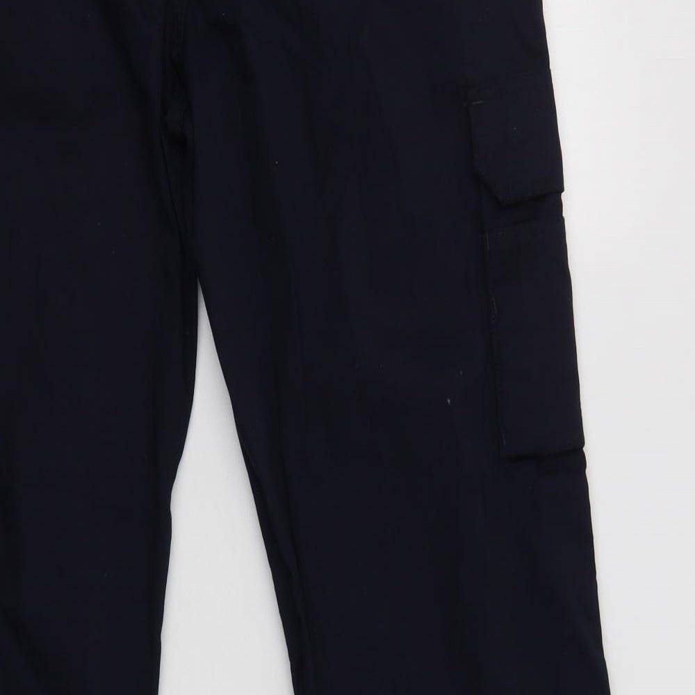 Orn Mens Blue  Polyester Cargo Trousers Size 34 L34 in Regular Button - Work Wear