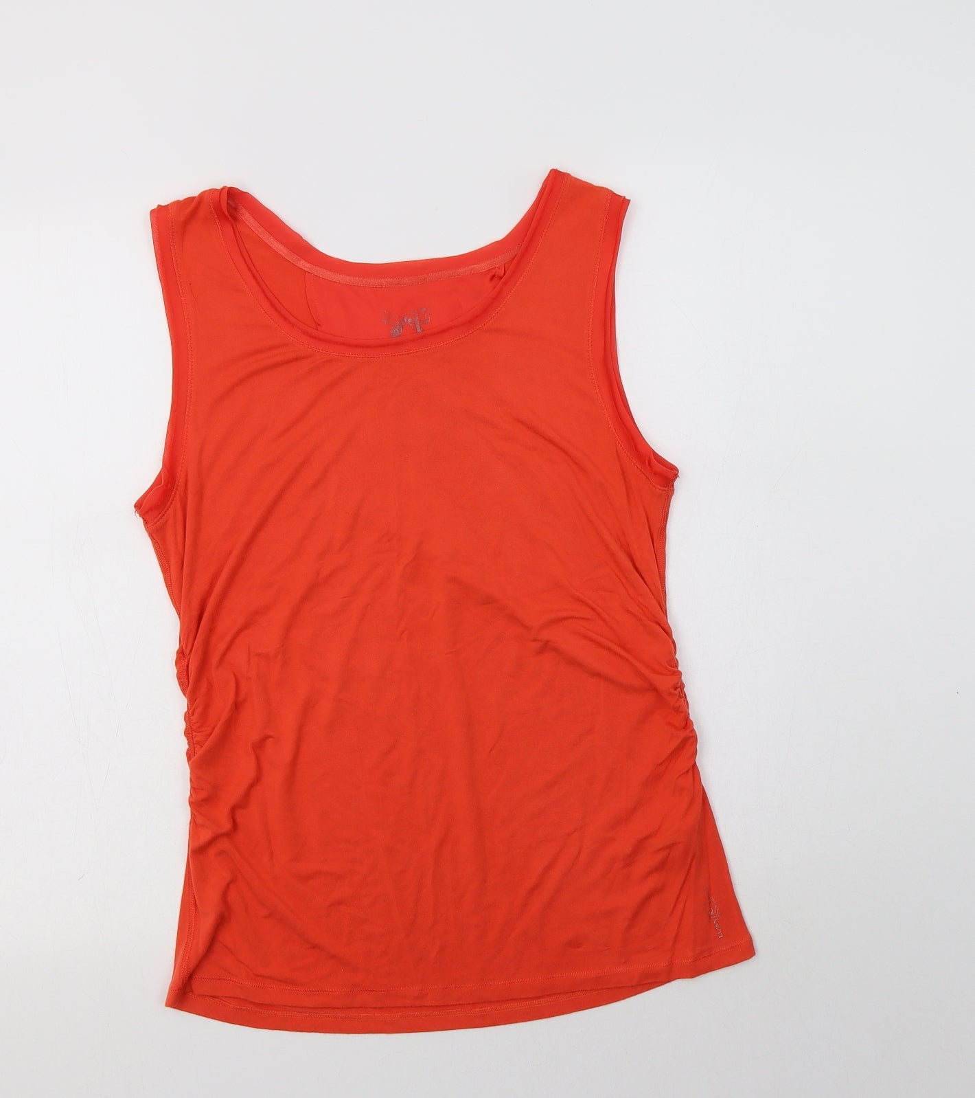 Luisa C Womens Orange  Viscose Basic Tank Size 16 Scoop Neck