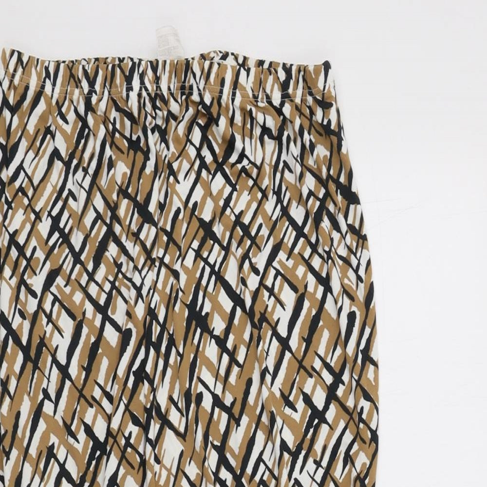 CIA. Maritima Womens Brown Geometric Polyamide A-Line  Size M  Off the Shoulder  - Beach Cover Up