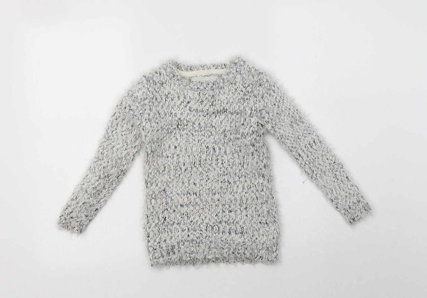 Primark Girls Grey Crew Neck   Pullover Jumper Size 4-5 Years