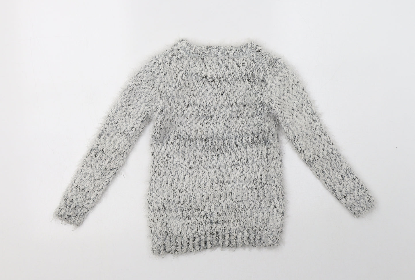 Primark Girls Grey Crew Neck   Pullover Jumper Size 4-5 Years