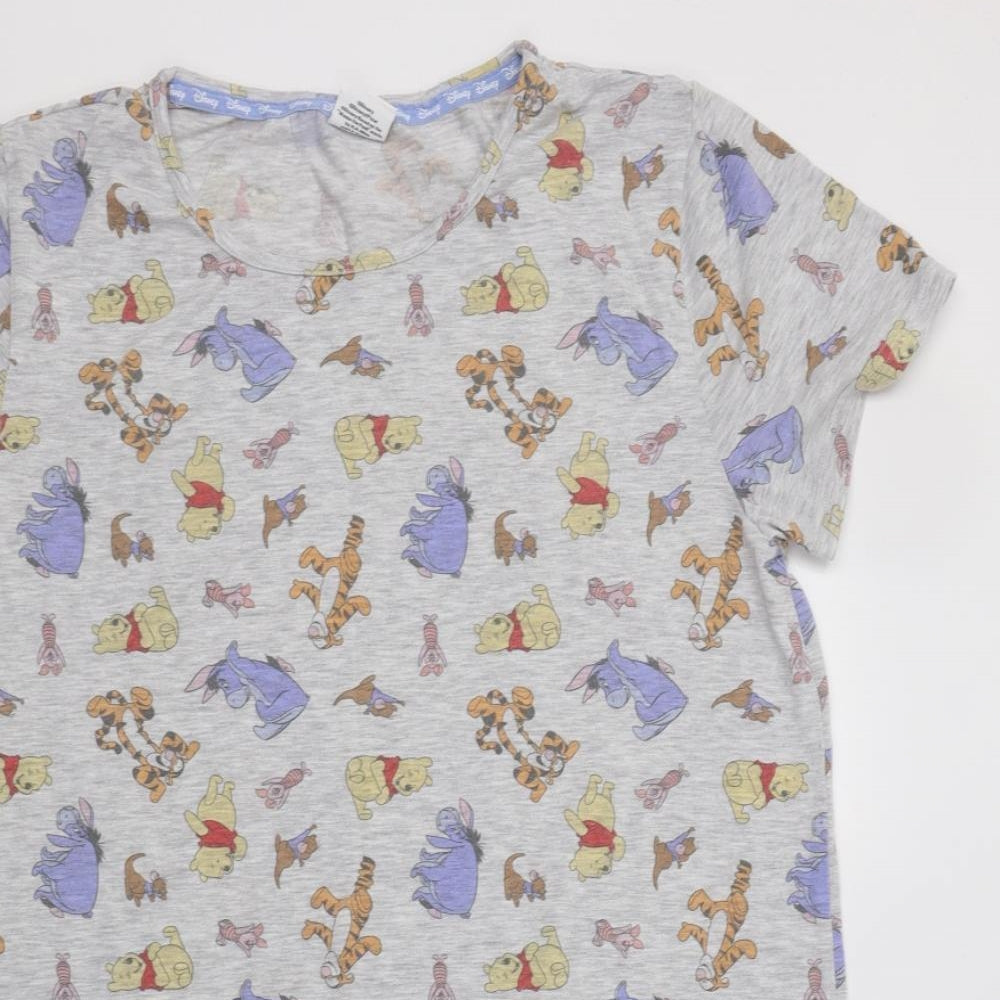 TU Womens Grey Geometric Polyester Chemise Dress Size 16   - Winnie The Pooh