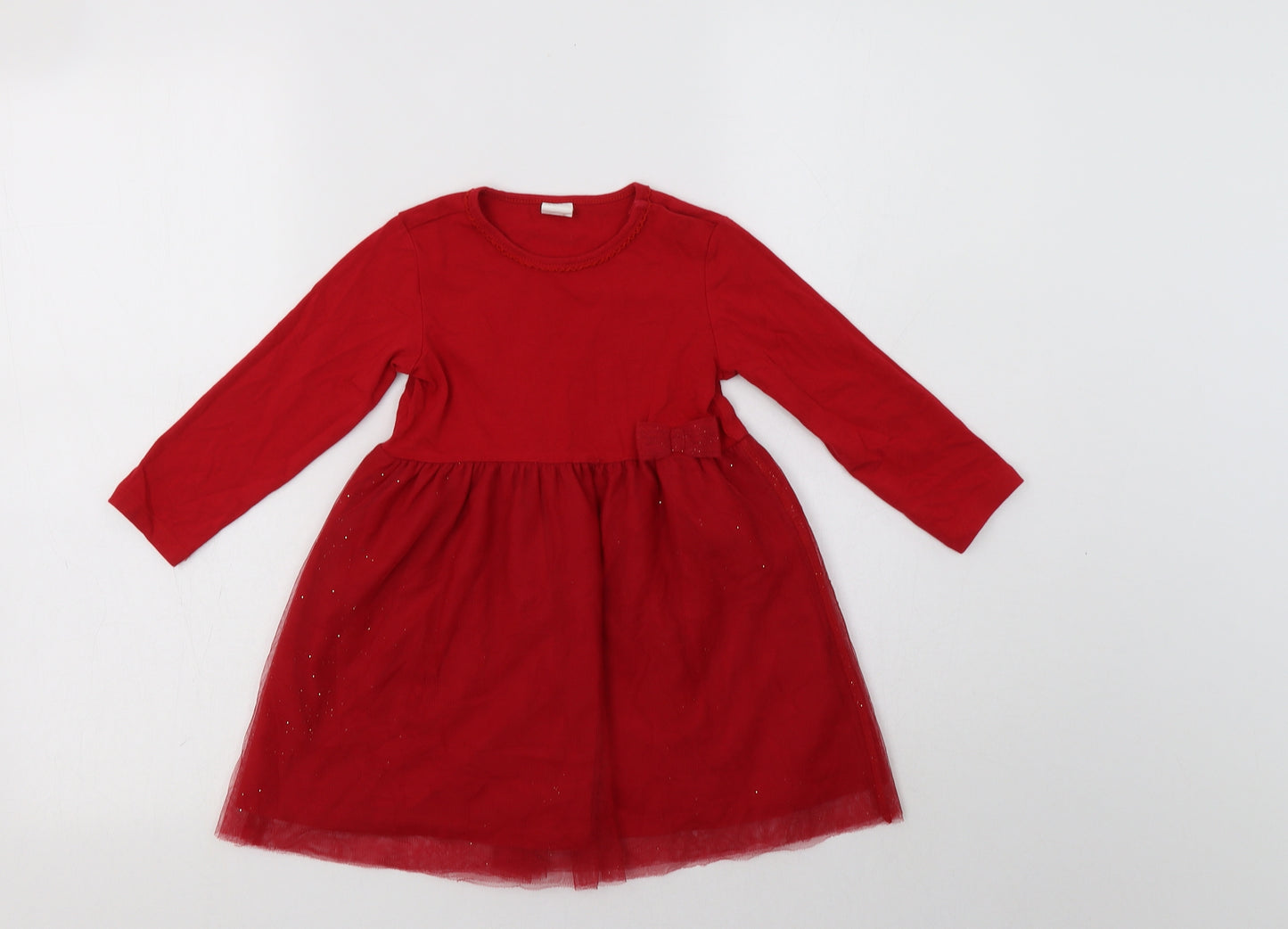 H&M Baby Red  Polyester Fit & Flare  Size 18-24 Months  Crew Neck