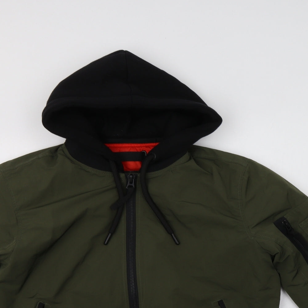 Superdry Mens Green   Bomber Jacket Jacket Size M  Zip