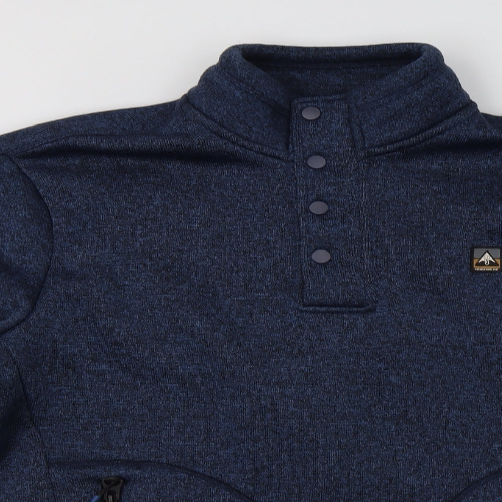 NEXT Womens Blue  Polyester Henley Sweatshirt Size XL  Snap