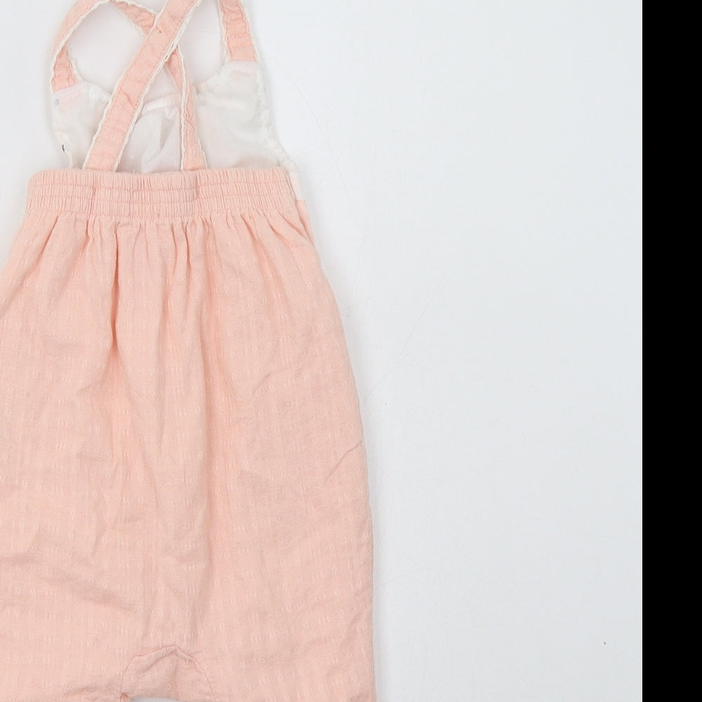 Isaac Mizrahi Baby Pink Polka Dot Cotton Romper One-Piece Size 3-6 Months  Snap