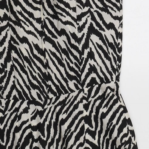 Wallis Womens Multicoloured Animal Print Polyester Shift  Size 14  Round Neck Zip