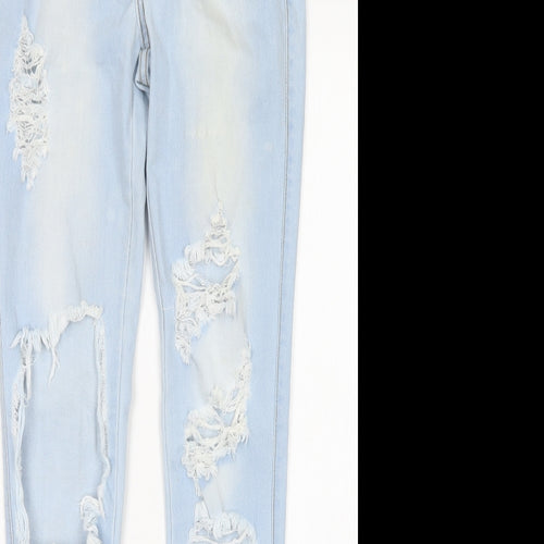 Fashionnova Womens Blue  Cotton Skinny Jeans Size 24 in L30 in Regular
