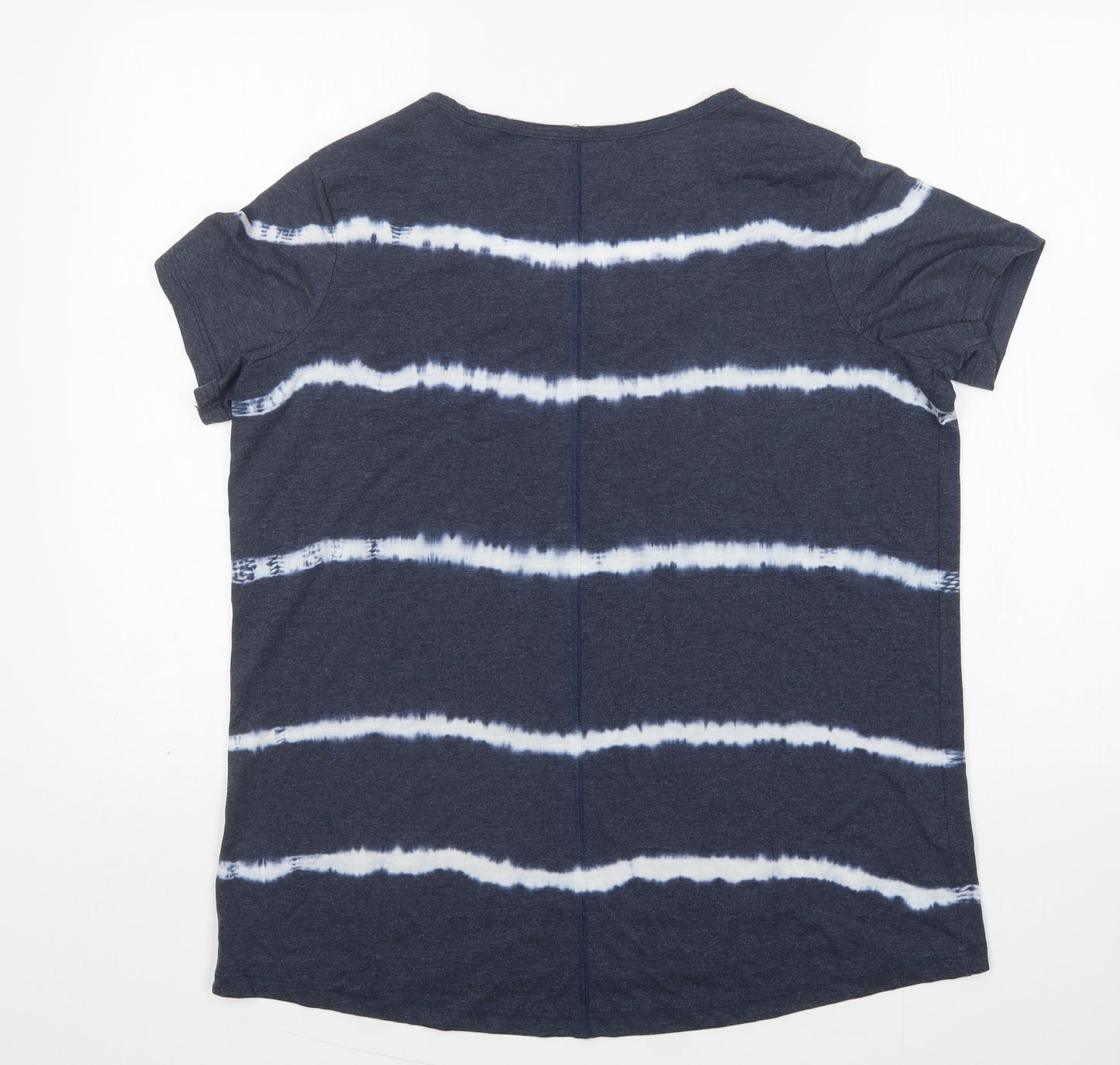 NEXT Womens Blue  Viscose Basic T-Shirt Size 16 Round Neck