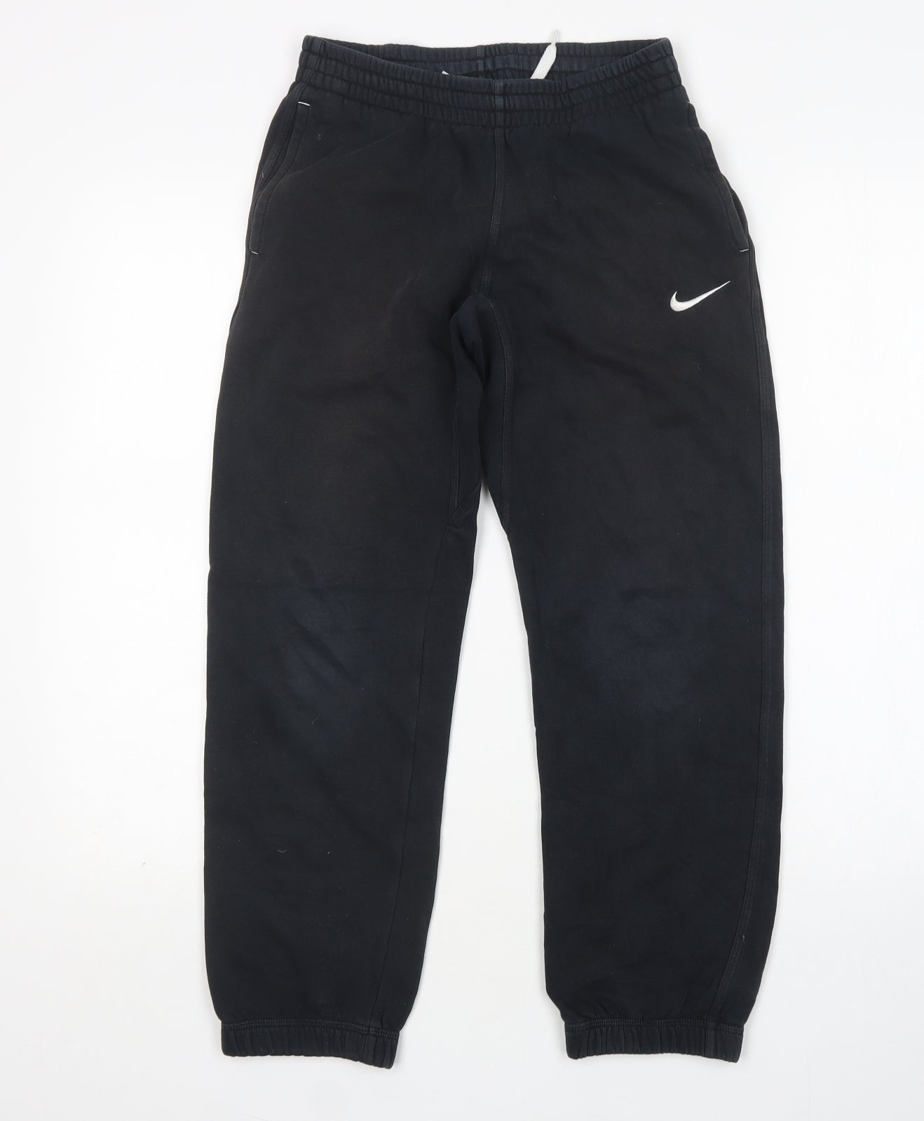 Nike Boys Black  Cotton Sweatpants Trousers Size M  Regular
