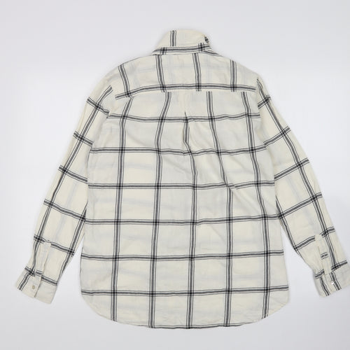 H&M Womens Multicoloured Check Cotton Basic Button-Up Size 6 Collared