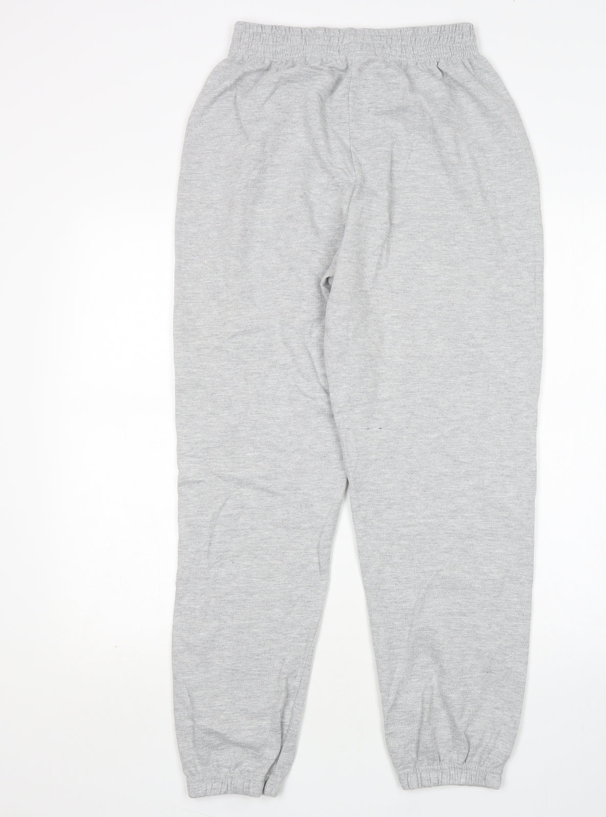 PRETTYLITTLETHING Womens Grey  Cotton Sweatpants Trousers Size 8 L29 in Regular