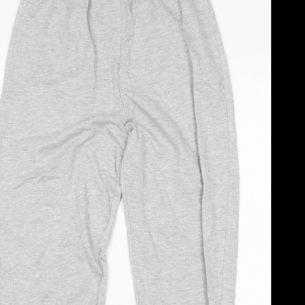 PRETTYLITTLETHING Womens Grey  Cotton Sweatpants Trousers Size 8 L29 in Regular