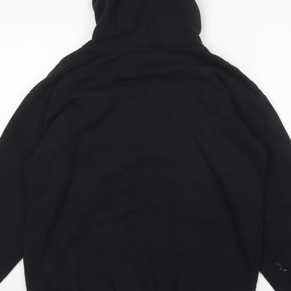 PRETTYLITTLETHING Womens Black  Cotton Pullover Hoodie Size S