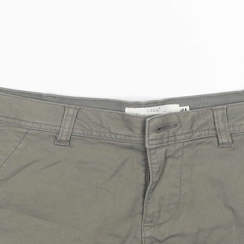 H&M Womens Green  Cotton Hot Pants Shorts Size 10 L3 in Regular