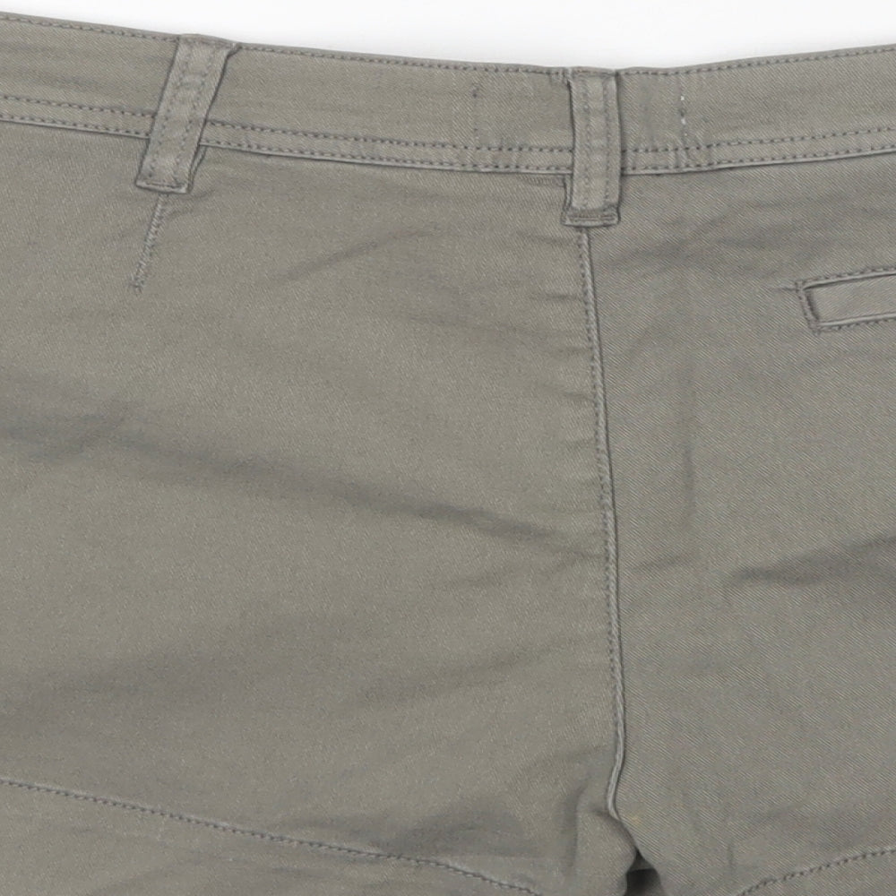 H&M Womens Green  Cotton Hot Pants Shorts Size 10 L3 in Regular
