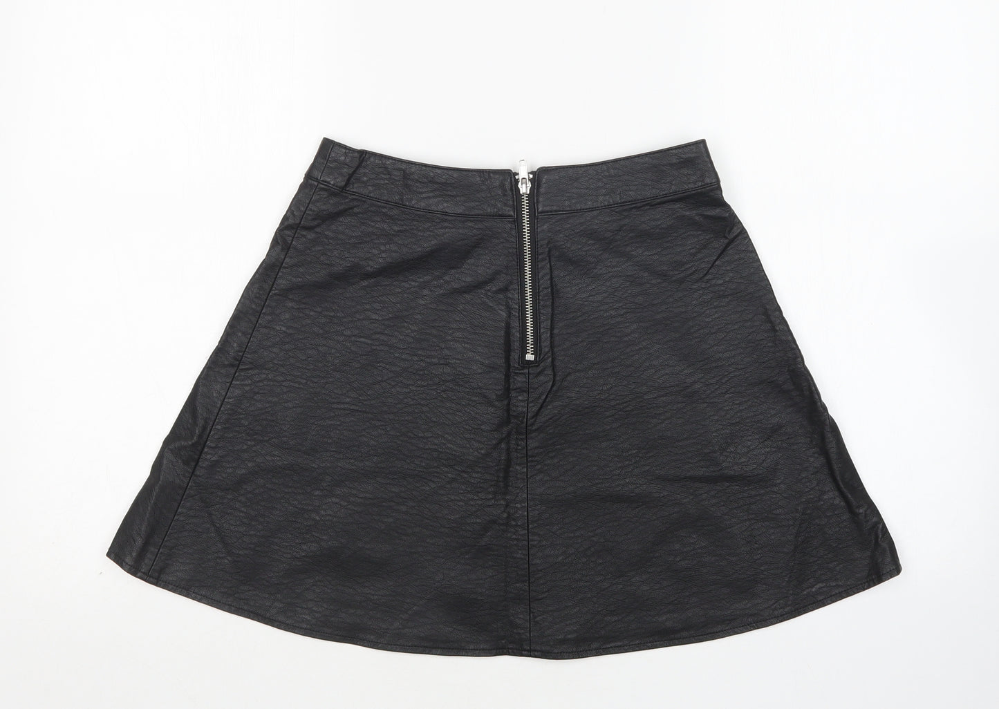 H&M Womens Black  Polyester Mini Skirt Size 10