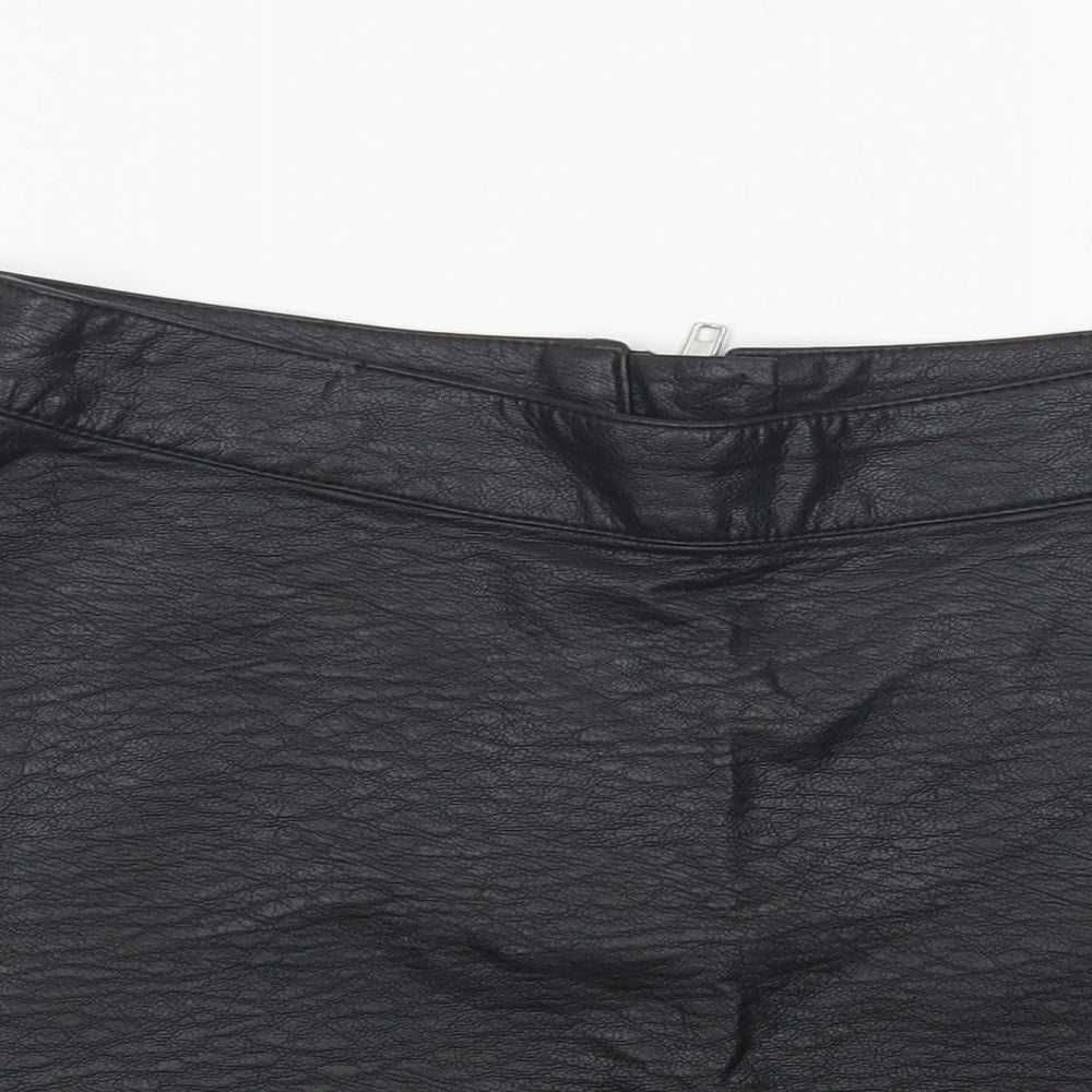H&M Womens Black  Polyester Mini Skirt Size 10