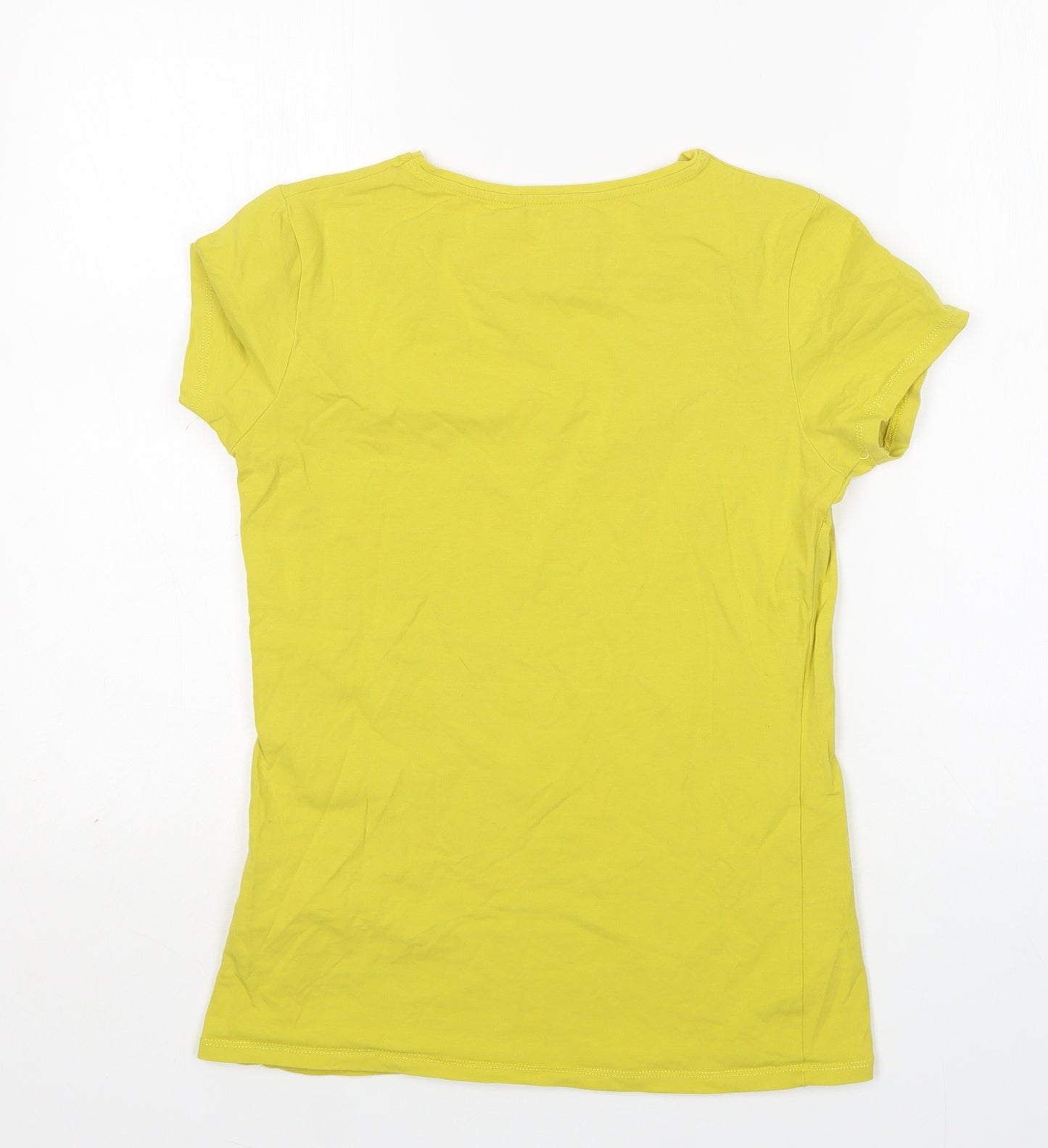 Atmosphere Womens Green  Cotton Basic T-Shirt Size 12 Round Neck