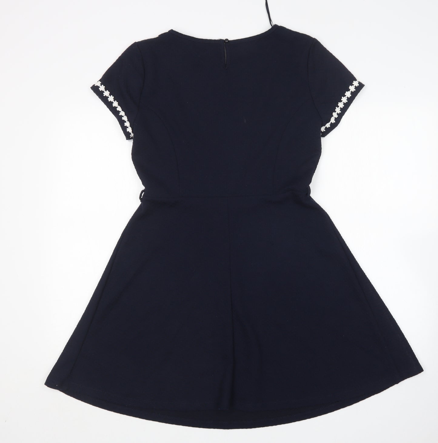 Henry Holland Womens Blue  Polyester Fit & Flare  Size 12  Round Neck