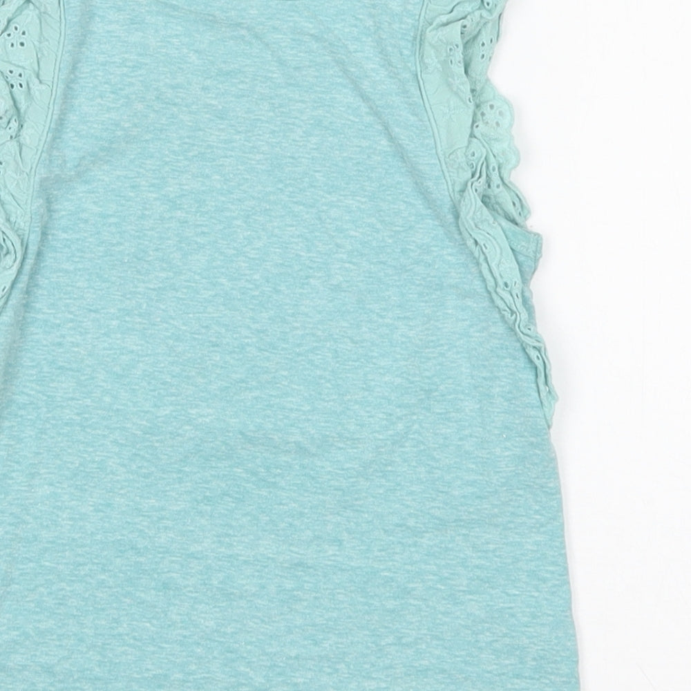 NEXT Girls Green  Polyester Basic Tank Size 18-24 Months Round Neck